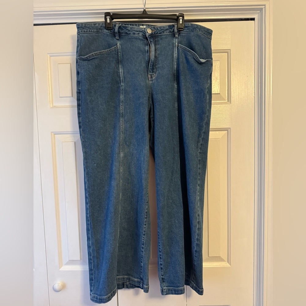 Ava & Viv Blue Flare Wide Leg Jeans